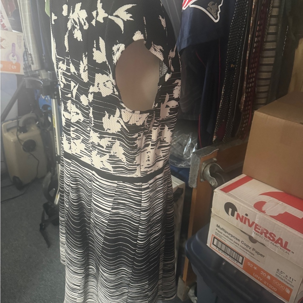 Elle Black and White Midi Dress - Picture 10 of 13